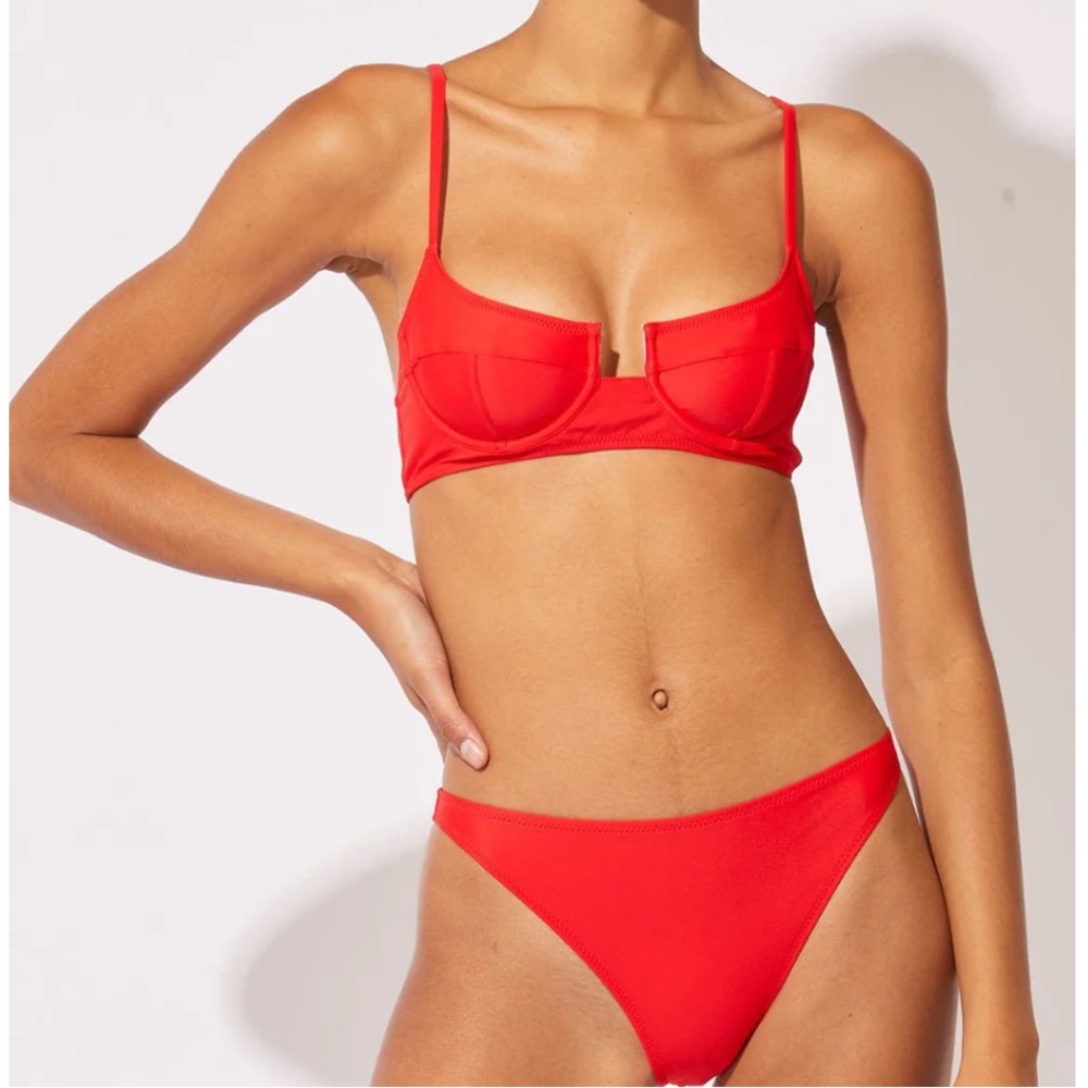Solid & Striped Harley/Hollywood Bikini (Top and Bottom) in Ruby